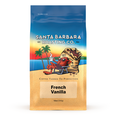 12 oz bag of French Vanilla flavored coffee, front label