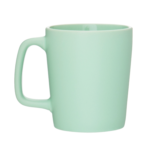 Back of the teal Arlo mug, plain