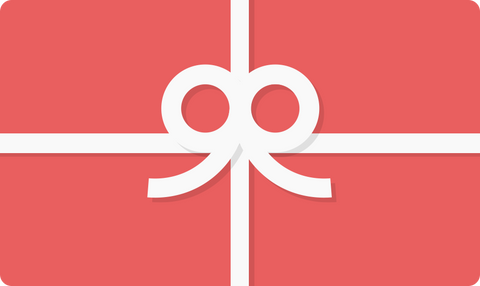 Digital gift card graphic, coral with a white ribbon bow